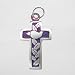 Cross Pendant with Dove in Sterling Silver with a Patina Finish, #9162