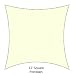 12' Square Porcelain Color Premium Quality Heavy Duty Sun Shade Sail Made in USA