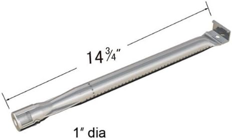 Stainless Steel Main Burner for BBQTEK SSS3416TB, Bond, Brinkmann, Grill King, Grill Master, Kenmore, Kirkland, Life@Home, Master Cook, Patio Range, Perfect Flame, Presidents Choice, Sams, Perfect Flame 271567, Tera Gear and XPS