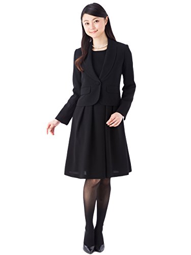 素敵体験 ブラックフォーマルスーツ 洗える 日本製生地 喪服[7号～21号]【210446】