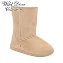 Shoehorne YOUNG GIRLS Beige Tan Faux sheepskin fur lined warm winter boots Avail in Childs Sizes 8-1 UK