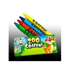 ~ 12 Boxes~ Crayons ~ Zoo Animal Box ~ 4 Per Box ~ NEW
