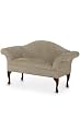 Rolled-arm Settee Beige Textured 54"w