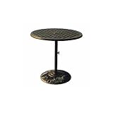 Darlee 30 Inch Round Pedestal Cast Aluminum Dining Table (Series 30)
