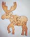 Wooden Educational Jig-Saw Puzzle - Elk