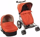 Micralite Toro Pushchair Complete with Carrycot - Black/Burnt Orange