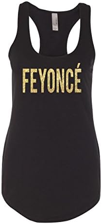 Feyonce Racerback Tank Top Black (Small )