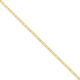 14k gold kisses and hearts anklet, 10 inch