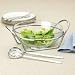 Chrome Wire Rack and Glass Salad Set