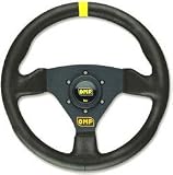 OMP Racing OMP-OD/1975 RACING STEERING WHEELS-TRECENTO: Flat steering wheel | Lower offset to improve cluster visibility | Black suede