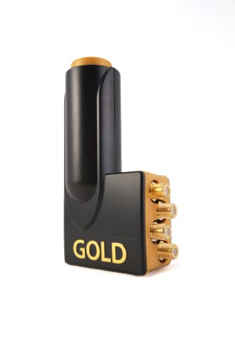 Microelectronic Micro Quattro Neu Gold Edition LNB (Premium Gold Anschl&uuml;sse, Full HD, 3D ready, 5 Jahre Garantie) schwarz, gold