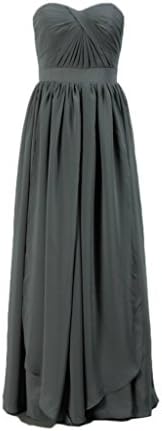 Voguelasposa Chiffon Convertible Bridesmaid Dress Bridesmaid Gown (10, White)