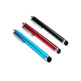 3 Pack Bundle Black Blue Pink Stylus Pen For Touchscreen Devices Including Kindle Fire, Apple iPad 2, the New iPad, Motorola Xoom, Samsung Galaxy Tab, BlackBerry PlayBook