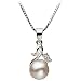 PearlsOnly Ariana White 6-7mm A Japanese Akoya Sterling Silver Pearl Pendant