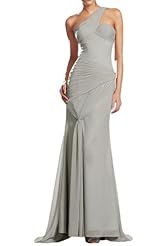 Vintage One Shoulder Chiffon Evening Dress 