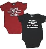 NFL Team Newborn Baby Gerber Two Pack Short Sleeve Bodysuit Creepers (0-3 Months, Atlanta Falcons)
