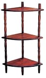 MAHOGANY FINISH 3 TIER CORNER STAND