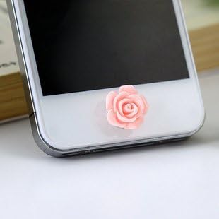 Cellot Cute Pink Rose Flower Phone Home Return Keys Buttons Sticker for Iphone 4s Iphone 5s Ipod Touch Ipad