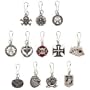 Diamond Plate 12Pc Set Assorted Zipper Pulls
