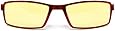 Gunnar Optiks S6127-2-C002 Wi-Five Full Rim Compact Ergonomic Advanced Computer Glasses with Amber Lens Tint, Espresso Frame Finish