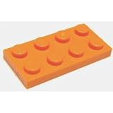 Lego Building Accessories 2 x 4 Orange Plate, Bulk - 50 Pieces per Package