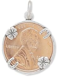 Lucky Penny Holder Charm, Sterling Silver