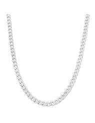 Solid Silver Filled Curb Link Necklace (3.3mm, 24 inch)