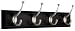 Liberty Hardware 129852 27-Inch Deluxe Rail with 4 Pilltop Hooks, Black and Satin Nickel
