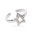 Sparkling CZ Star Sterling Silver Toe Ring