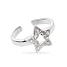 Eve's Addiction Sparkling CZ Star Sterling Silver Toe Ring