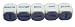 Set of 5 French Colors Dice 20mm - White & Blue