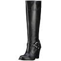 Buffalo 10428-497 Damen Stiefel Glattleder black, schwarz