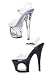 6.5 inch Pointed Stiletto Sandal Women's Size Shoe With Clear Ankle Strap and Cut-Out...
