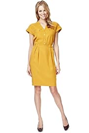 Henley Neck Elasticated Waist Dress