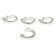 4 Sterling Silver Pearl Enhancer Bead Clasps