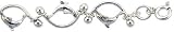 Sterling Silver Anklet with Jumping Dolphins and Beads