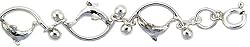 Sterling Silver Anklet w/ Jumping Dolphins and Beads