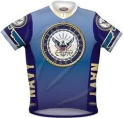 Primal Wear Men's US Navy Military Short Sleeve Cycling Jersey - USN6JER