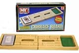 Review MY Games  / Wooden Cribbage Board and Card Set