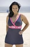 Beadwork One Piece Plus Size Swimdress Swimsuit by Liz Claiborne - Plus Size Swimsuit Plus Size Swimsuit