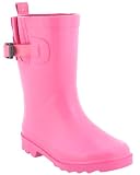 Capelli New York Shiny Neon Solid W/ Buckle & Gusset Girls Sporty Rain Boot