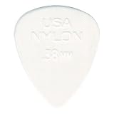 *FREE SHIPPING* Jim Dunlop Nylon Guitar Picks / Plectrums: 0.38mm (Handy pack of 12 Picks)