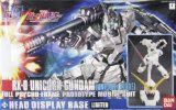 Gundam HG Rx-0 Unicorn Gundam (Unicorn Mode) 1/144 Scale Full Psycho Frame Prototype Mobile Suit w/ 1/44 Scale Head Display Base Limited Edition