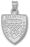 Harvard Crimson Business School Sterling Silver Shield 5/8 Pendant