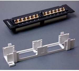 StarTech 1U 12 Port Rackmount Cat5e Patch Panel. 12PORT PROFESSIONAL WALLMOUNT CAT5 PATCH PANEL 110 TYPE 568A/B CBLPNL. 12 x RJ-45