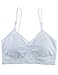 Anemone Women's Bralette Sports Bra Tank Top Cami Convertible Straps One Size (fits regular size XS-L) White