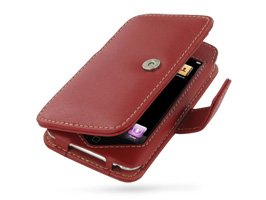 PDAIR レザーケース for iPod touch(2nd gen.) 横開きタイプ(レッド) PALCIPDT2B/RD