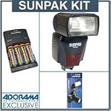 Sunpak PZ42XN Digital Flash for Nikon I-TTL, Basic Outfit with 4 NiMH Batteries, Charger, Flashpoint Flash Diffuser