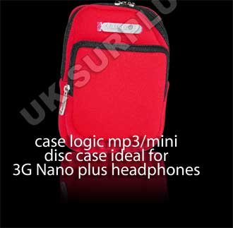 Childrens Toyshop  Third Party New : Case Logic Neoprene MP3 Player MiniDisc Case Red MDC2