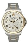 Victorinox Swiss Army Officer's Two-Tone Bracelet Silver Dial Men's Watch #241362